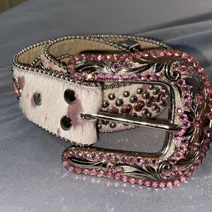 Authentic Pink Swarovski B.B. Simon belt